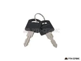 Запор врезной для штанги Ø16, ручка Push+ключ, Zn