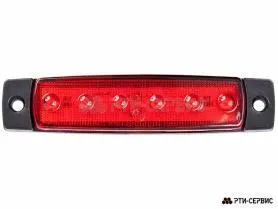 Фонарь габаритный 6-ти диодный LED (красный) 24V - фото 1