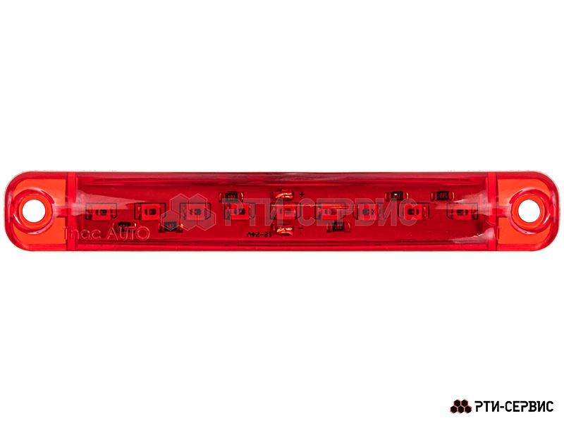 Фонарь габаритный 9-ти диодный LED (красный) 12-24V, L-100 мм - фото 1