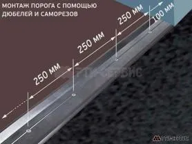 Комплект крепежа для монтажа порога под секционные ворота (саморезы, дюбеля по 7 шт.) - фото 1