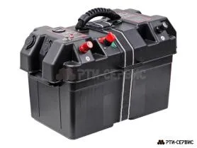 Бокс для аккумулятора с разъёмами 12V (прикуриватель), 2 USB (2.1A + 1A) + вольтметр
