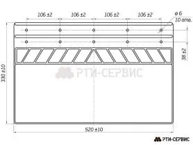 Брызговик 520х330 мм универсальный (без логотипа)