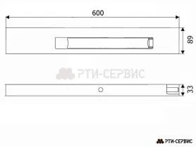 Замок борта алюминиевый 600 мм (левый) - фото 3