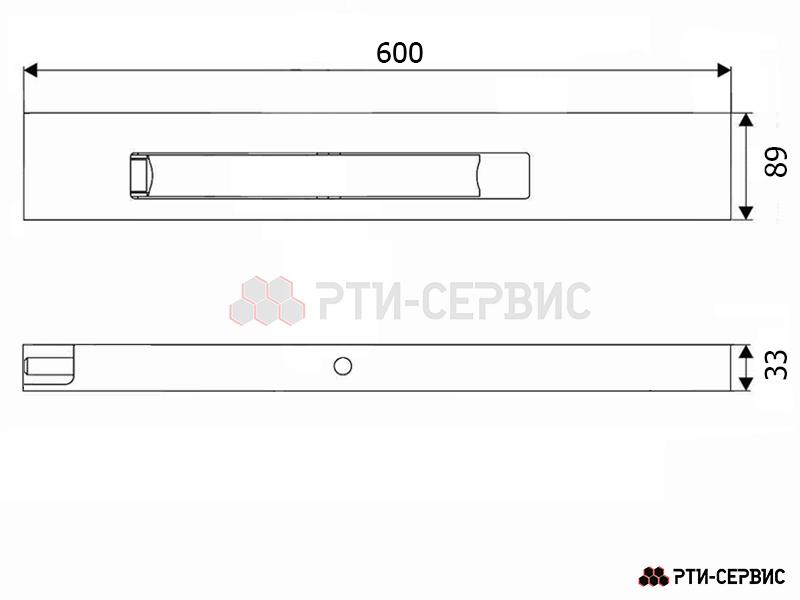 Замок борта алюминиевый 600 мм (правый) - фото 3