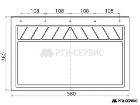Брызговик 580х360 мм MAN (синий)